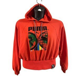 PUMA Women's Size Medium International Graphic Hoodie Sweatshirt Size M MSRP $65